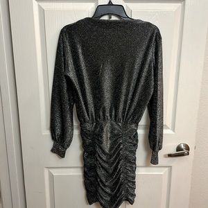 Sparkling silver mini dress